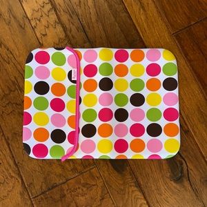 Macbeth computer storage bag.  Reversible.  15 1/2” x 11 1/2”